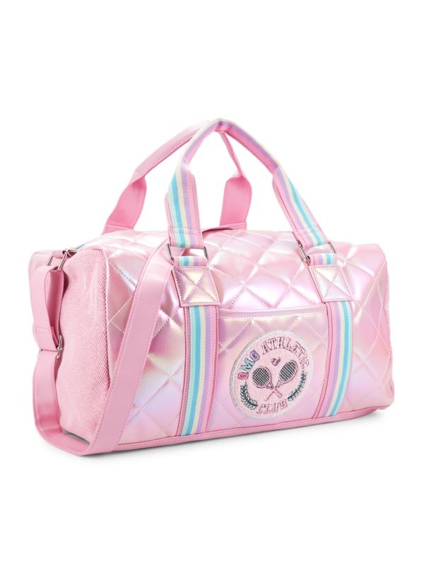 OMG Accessories Girl's Large Athletic Club Quilted Duffel Bag